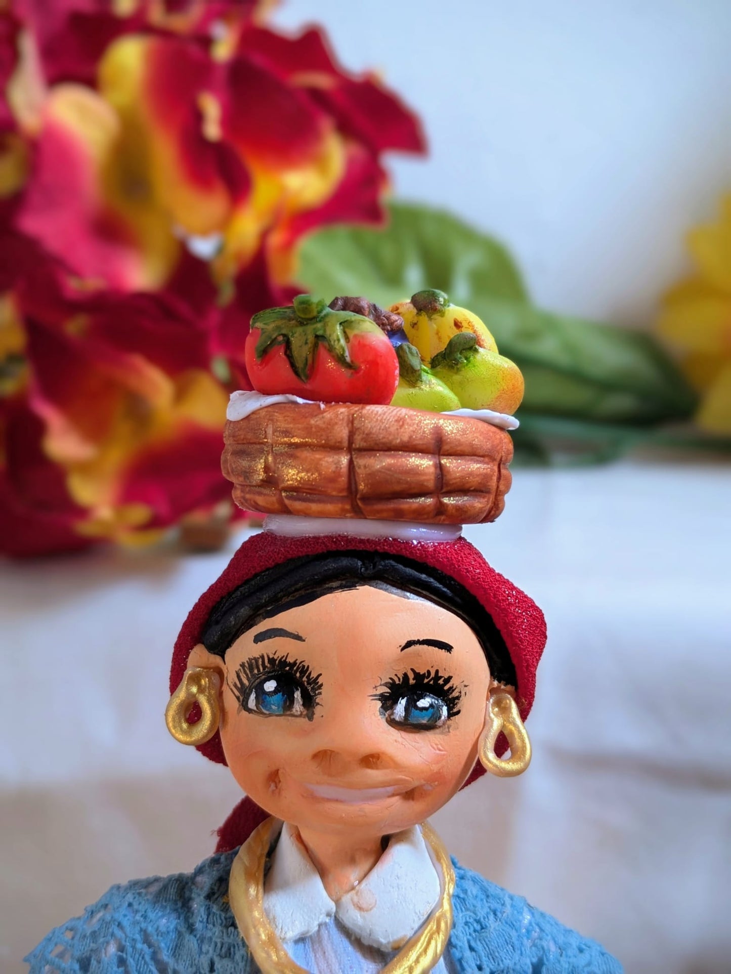 Escultura Vendedora de Fruta